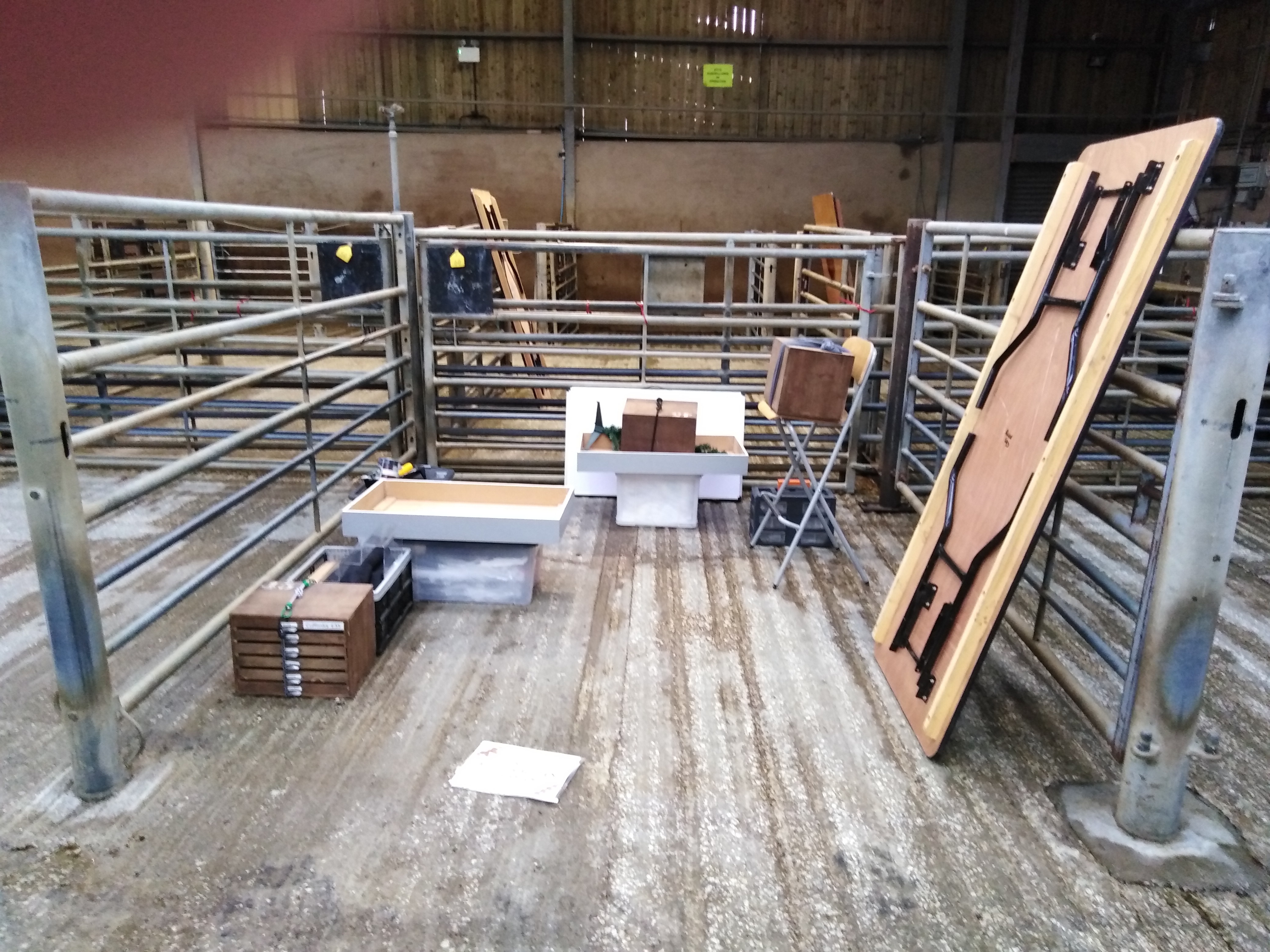 Craft in the pen stall before show build